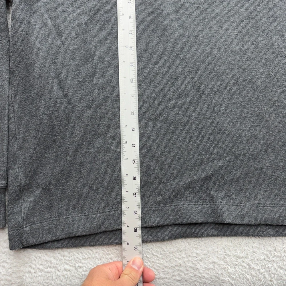 Polo Ralph Lauren Mens 2XLT Gray Cotton Quarter Zip Pullover Sweater Tall Logo